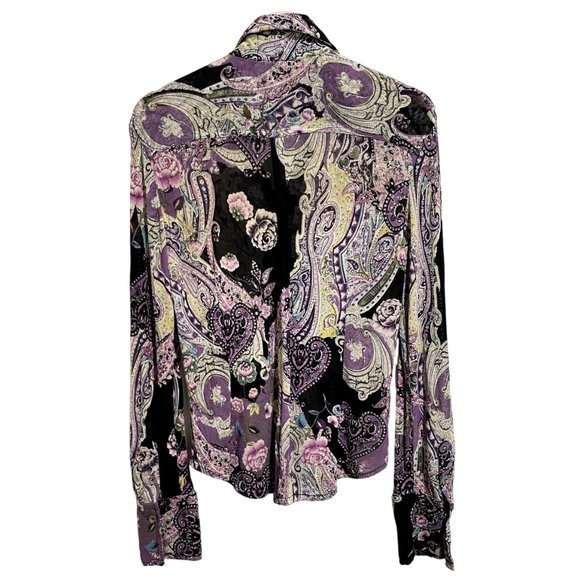 VINTAGE‎ JULIO JULIO SPORT DEPORTIVO WOMANS SIZE M/L paisley PATTERNED TOP | G1 - Picture 2 of 6